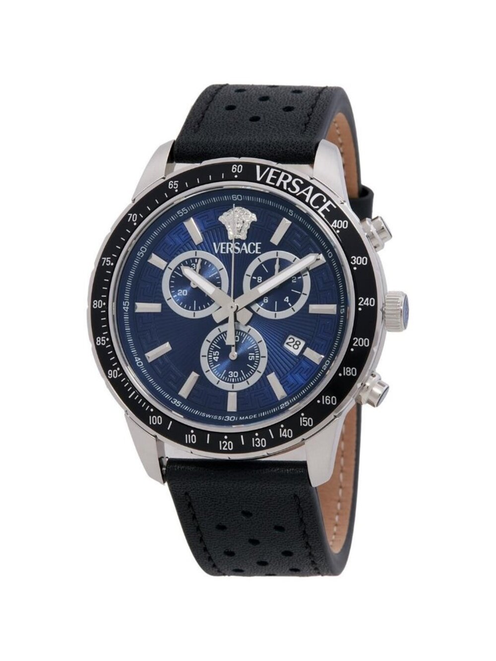 NWT Versace Sport Chrono Quartz Blue Dial Men's Watch